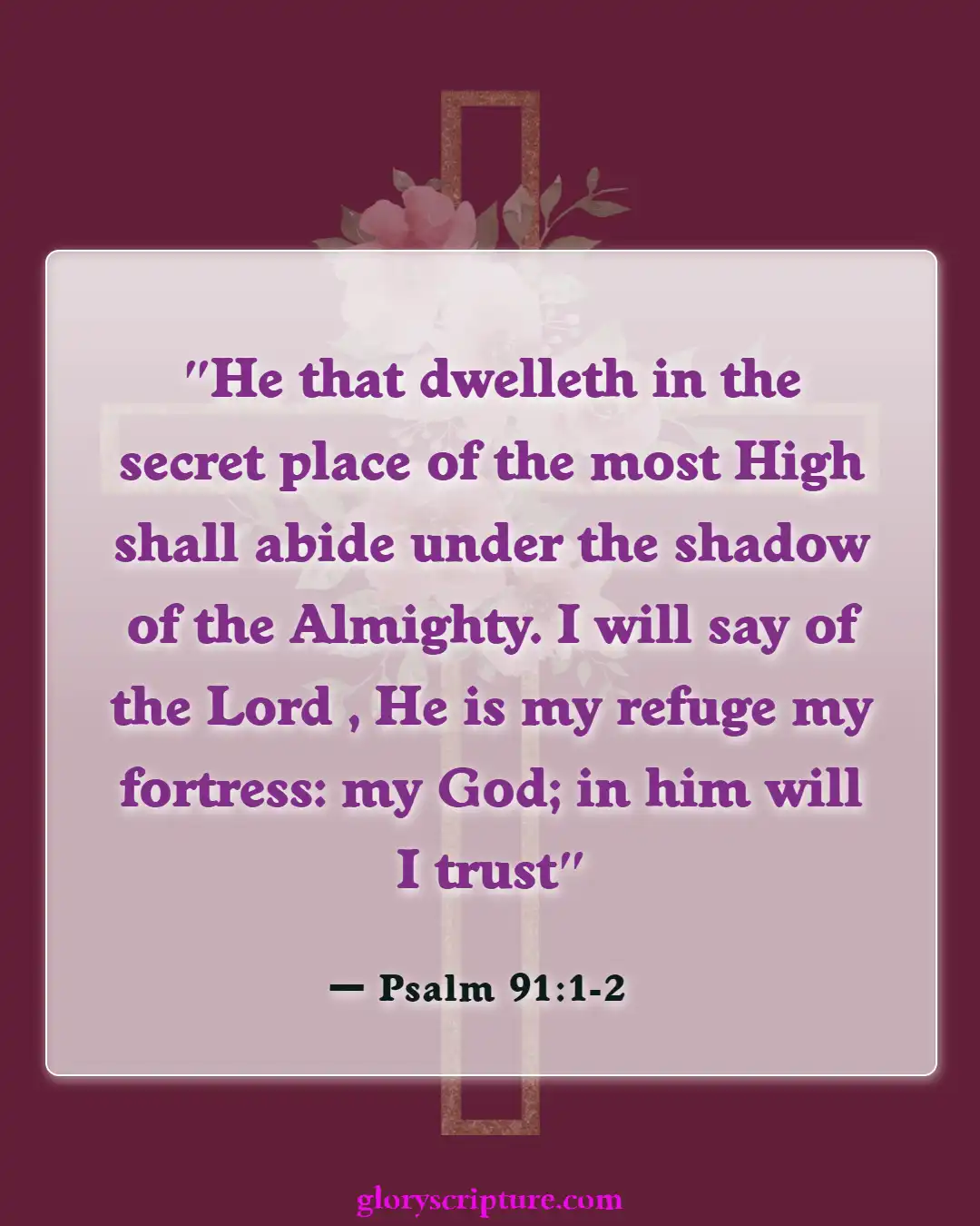 Bible Verses About Night Prayer (Psalm 91:1-2)