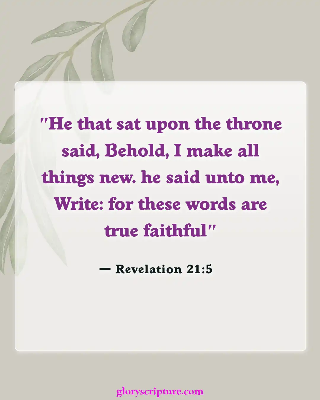 Bible Verses About Moving Forward (Revelation 21:5)