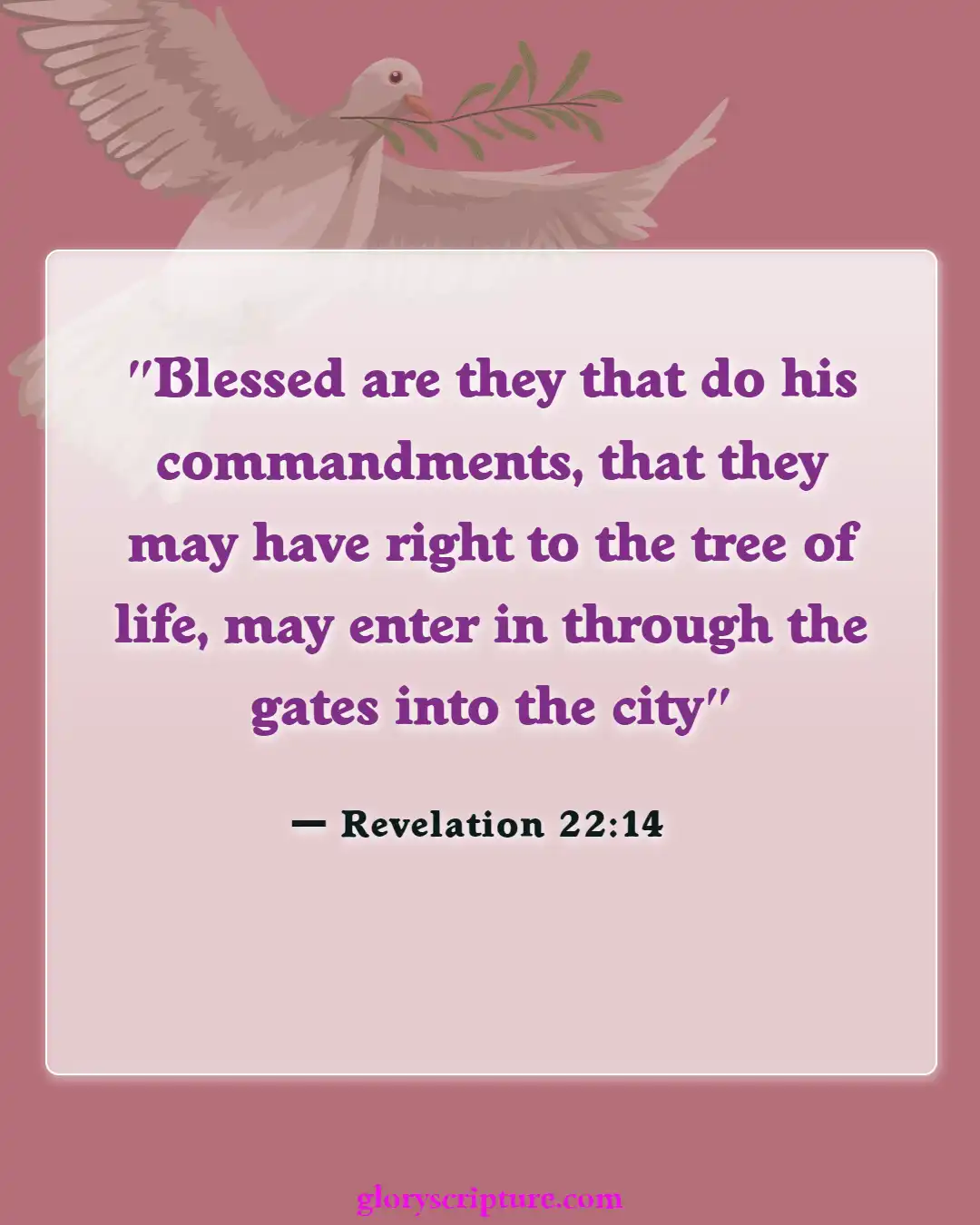 Bible Verses About Entering Gates Of Heaven (Revelation 22:14)