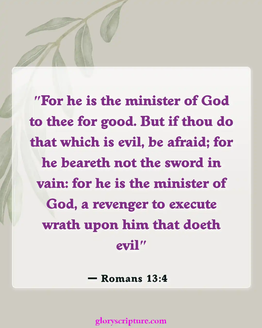 Bible Verses About Punishment For Murder (Romans 13:4)