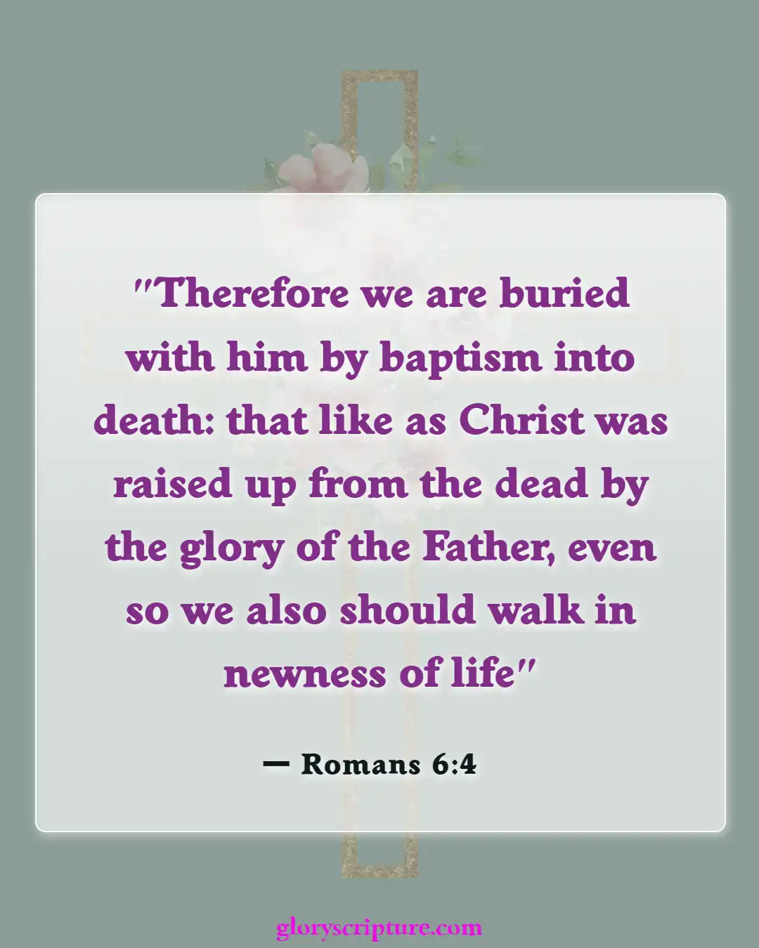 Bible verses About New Creation In Christ (Romans 6:4)