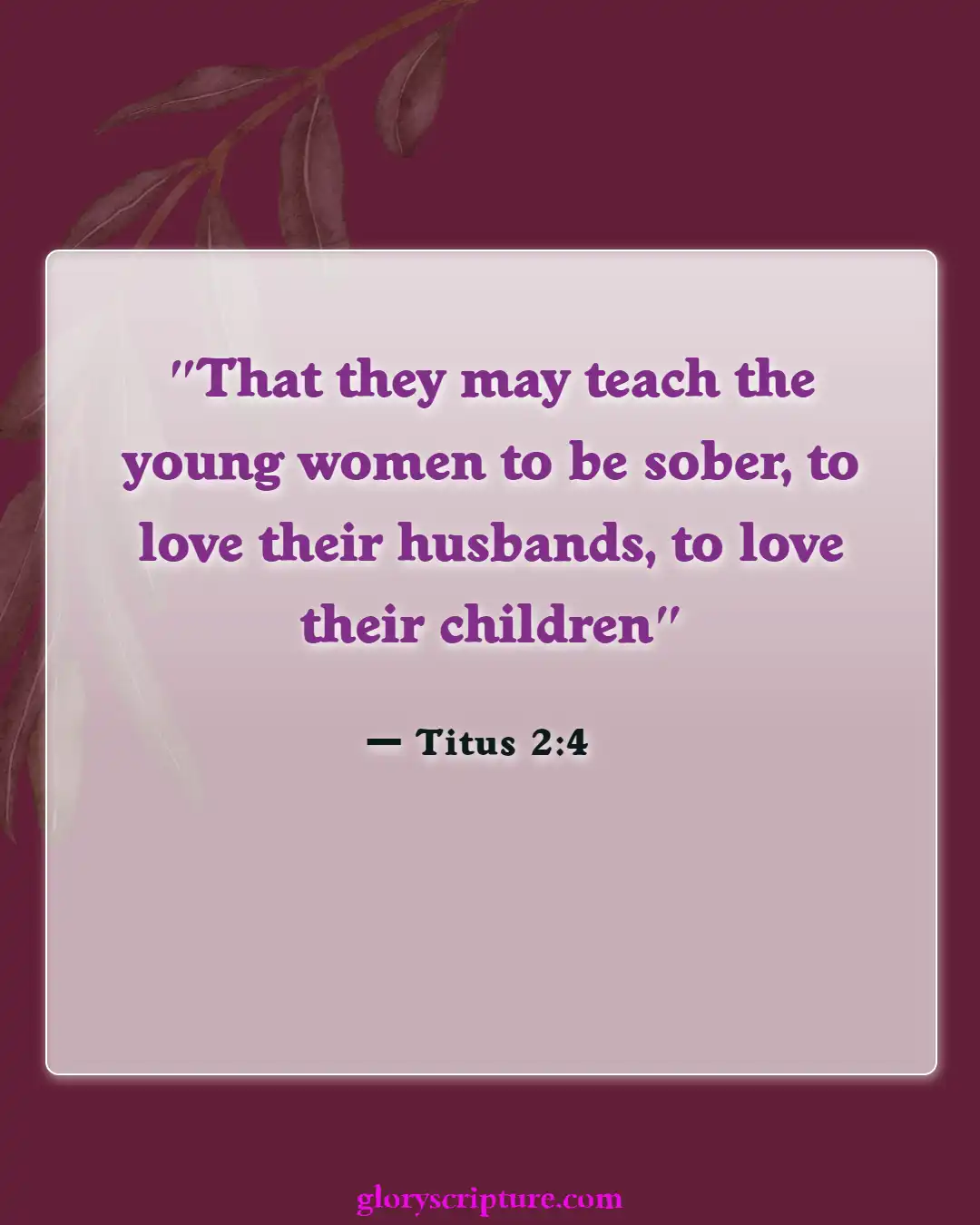 Bible Verses About Wife Duties (Titus 2:4)