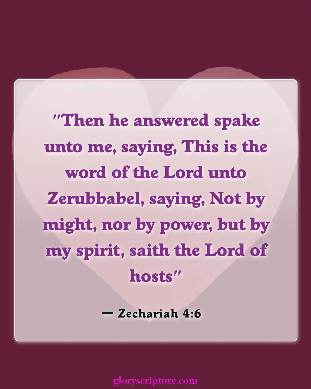 Bible Verses About Church Building, (Zechariah 4:6)