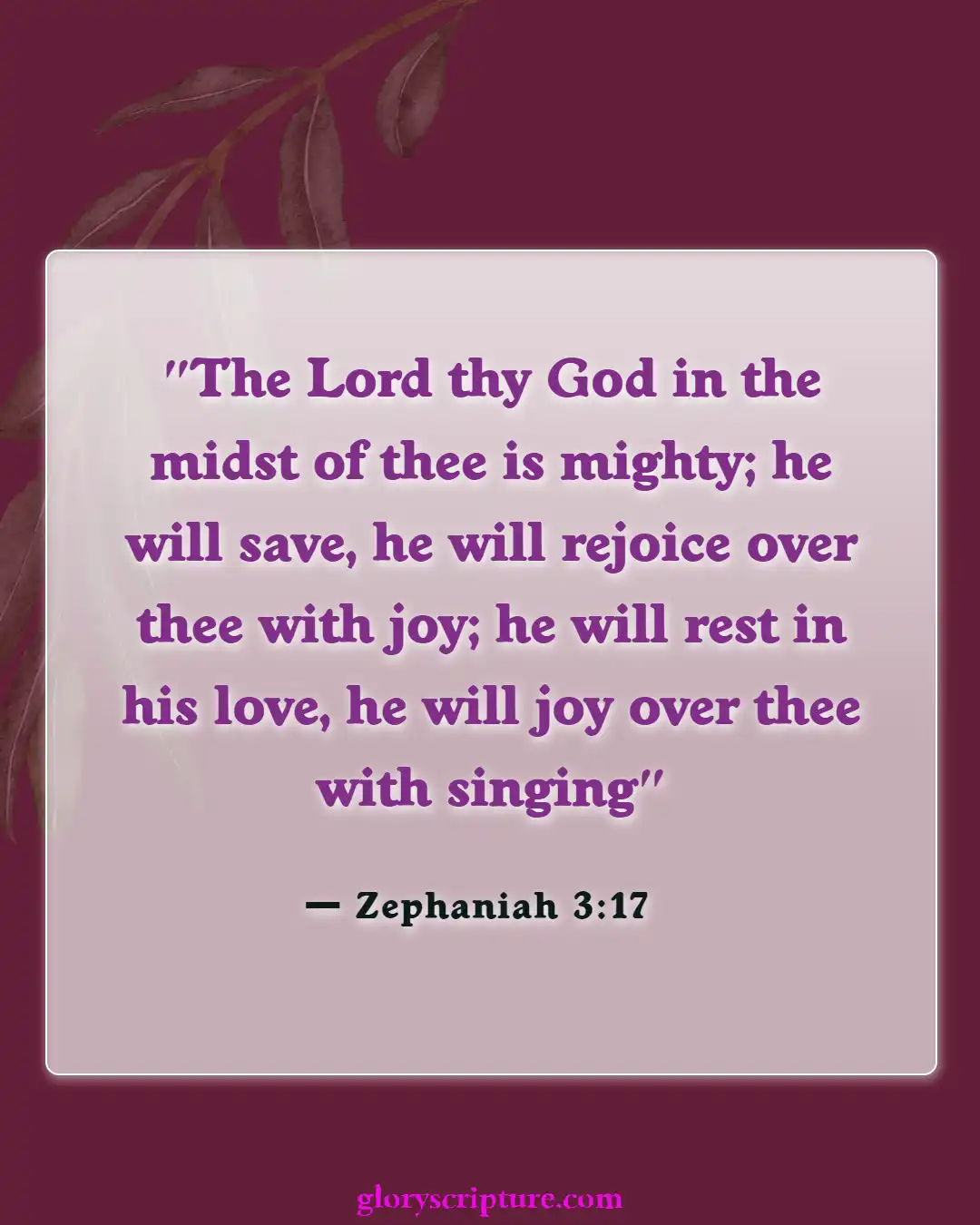 Bible Verses About Thoughts Of Suicide (Zephaniah 3:17)